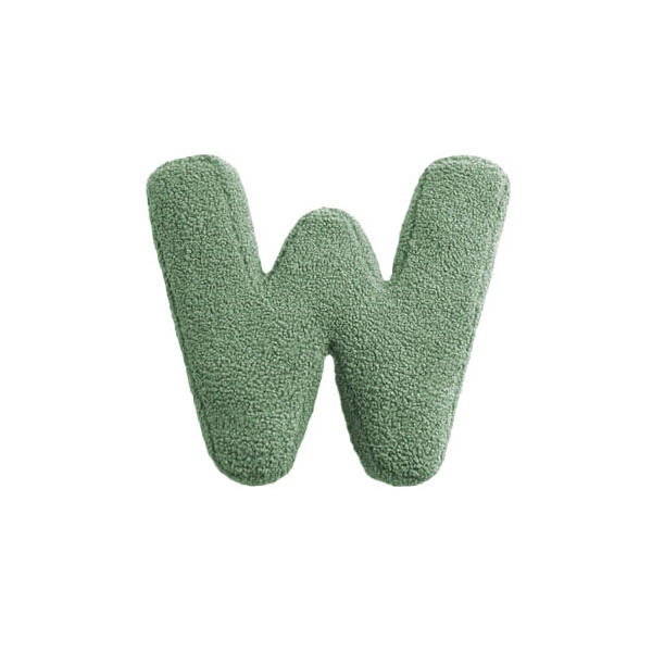 Mea Living Buchstabenkissen "W" grün