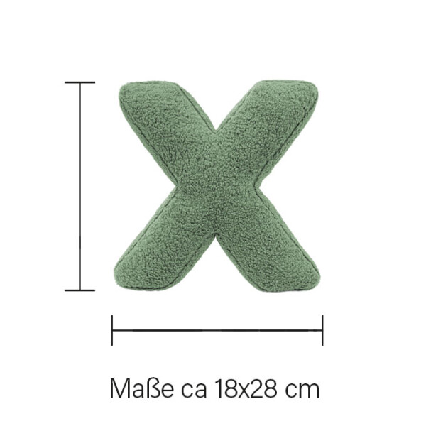 Mea Living Buchstabenkissen "X" grün Neuheiten