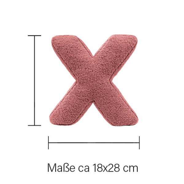 Mea Living Buchstabenkissen "X" rose Bestseller