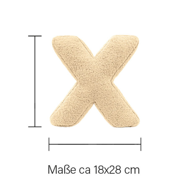 Mea Living Buchstabenkissen "X" wollweiss Saisonale Angebote