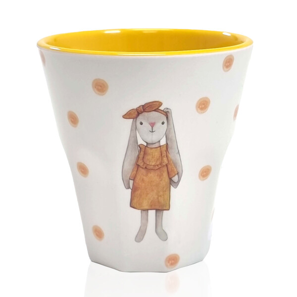 Mea Living Melamin Becher gelb "Hase Hedda"