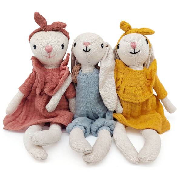 Mea Living Stoffpuppe "Hase Hugo" klein 20cm Fabrikverkauf
