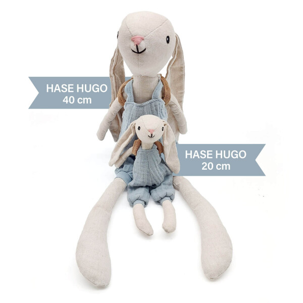 Mea Living Stoffpuppe "Hase Hugo" klein 20cm Fabrikverkauf