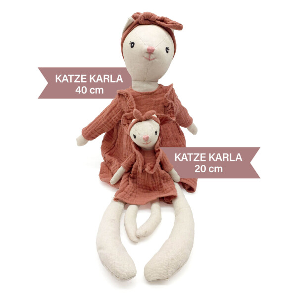 Mea Living Stoffpuppe "Katze Karla" groß 40 cm Meist gekauft