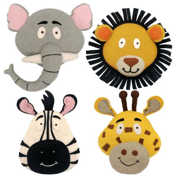 Mea Living Wanddekoration Tierkopf Elefant, Wollfilz - 38x7,5x38cm Günstig kaufen