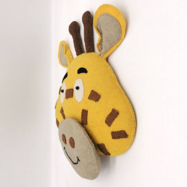 Mea Living Wanddekoration Tierkopf Giraffe, Wollfilz - 30,5x10x38cm Versandkostenfrei