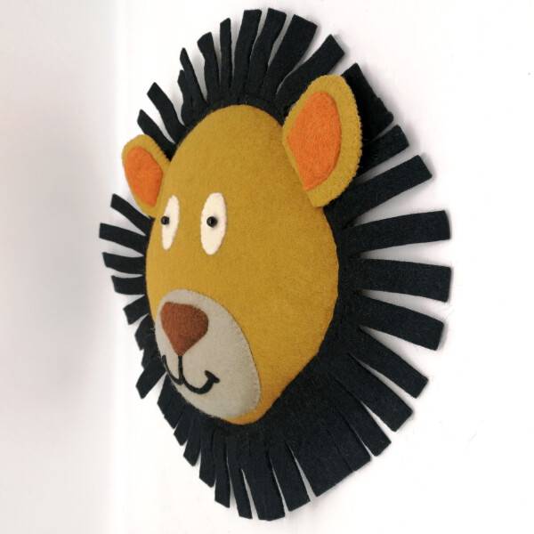 Mea Living Wanddekoration Tierkopf Löwe, Wollfilz - 43x7,5x43cm Großer Ausverkauf