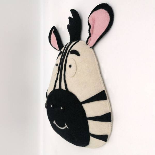 Mea Living Wanddekoration Tierkopf Zebra, Wollfilz - 28x7,5x40,5cm Flash Sale