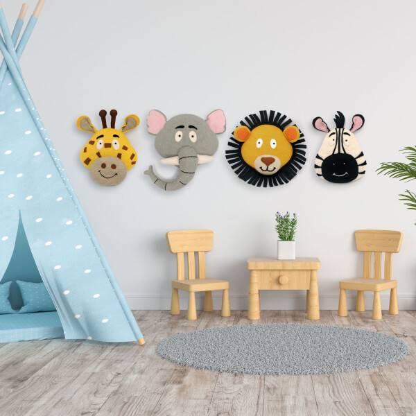 Mea Living Wanddekoration Tierkopf Zebra, Wollfilz - 28x7,5x40,5cm Flash Sale