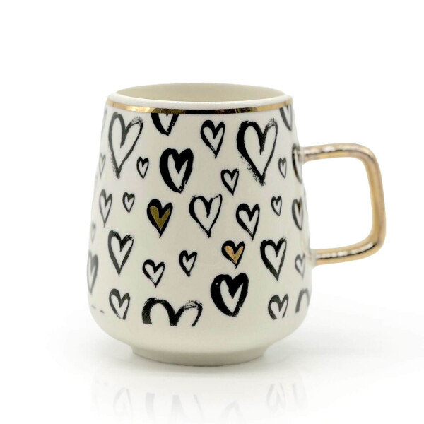 Mea Living Espressotasse gold "Herz Pinselstriche"