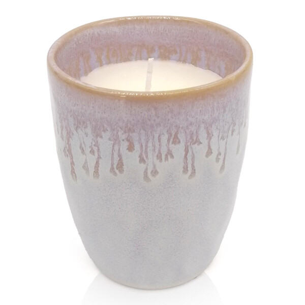 Mea Living Stoneware Kerze im Becher polarweiß Tägliche Deals