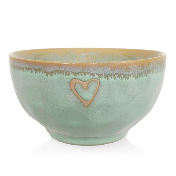 Mea Living Stoneware Schale "Herz" türkis