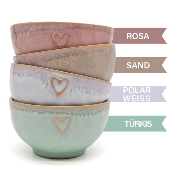 Mea Living Stoneware Schale "Herz" türkis Neueste Stile