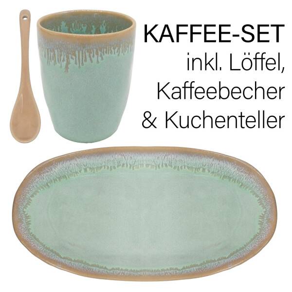 Mea Living Stoneware Set L türkis Sonderangebot der Fabrik