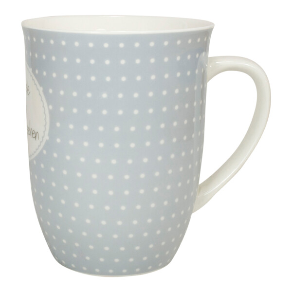 Mea Living Tasse mit Henkel "Es dauert viele Jahre, um soooo gut auszusehen" grau Im Verkauf