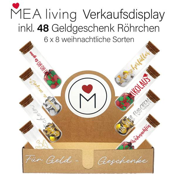 Mea Living Display 48 Geldgeschenk Röhrchen, Weihnachten gemischt