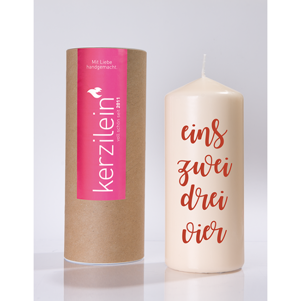 Mea Living Flamme, dunkelrot "EINS,ZWEI,DREI,VIER" Limitierter Zeitrabatt