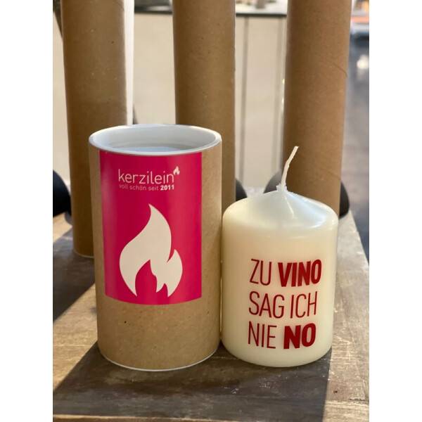 Mea Living Flämmchen, dunkelrot "zu vino sag ich nie no" Fabrik Onlineshop