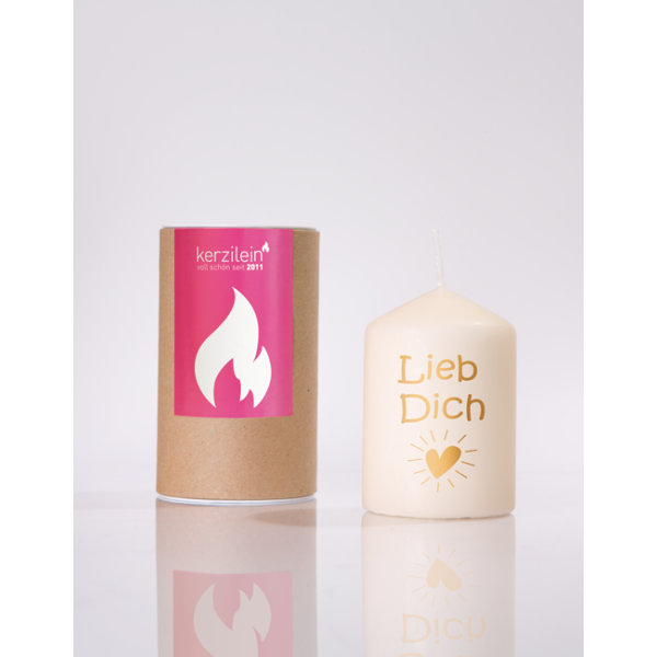 Mea Living Flämmchen, gold "LIEB DICH HERZ" Flash Sale