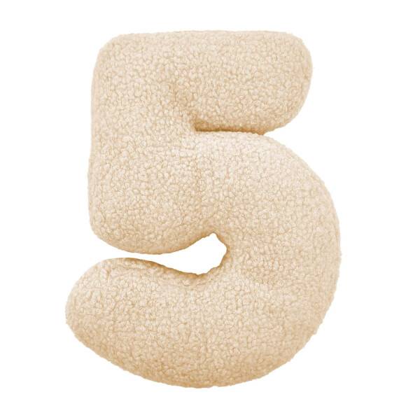 Mea Living Zahlenkissen "5" wollweiss