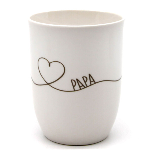 Mea Living Tasse mit Henkel "Herz geschwungen Papa" anthrazit