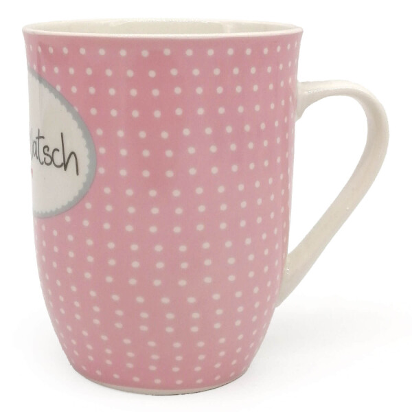 Mea Living Tasse mit Henkel "Kaffeeklatsch" rosa Preisnachlass