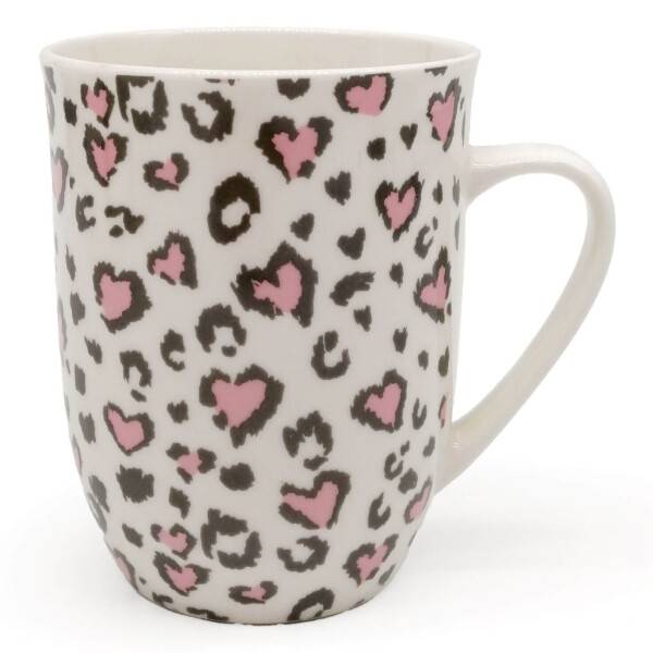 Mea Living Tasse mit Henkel "Leo" rosa-anthrazit Black Friday