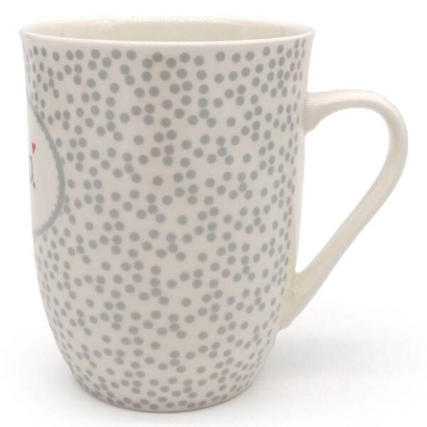 Mea Living Tasse mit Henkel "Mama" grau Lagerräumung