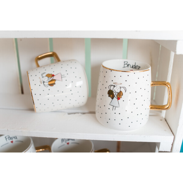Mea Living Tasse Schutzengel Motiv "Lieblingsmensch" grau Wochenangebot