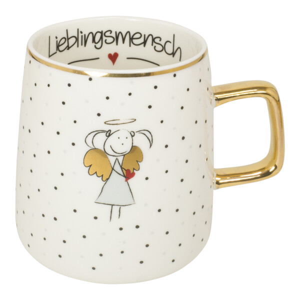 Mea Living Tasse Schutzengel Motiv "Lieblingsmensch" grau Wochenangebot