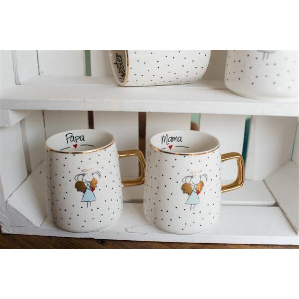 Mea Living Tasse Schutzengel Motiv "Lieblingsmensch" rosa Kostenlose Rückgabe