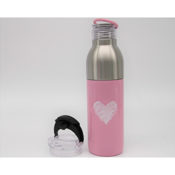 Mea Living Thermoflasche "Herz" rosa