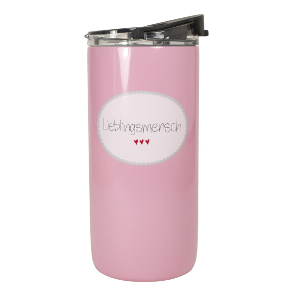 Mea Living Thermoflasche "Lieblingsmensch" rosa Zeitbegrenzte Promotion