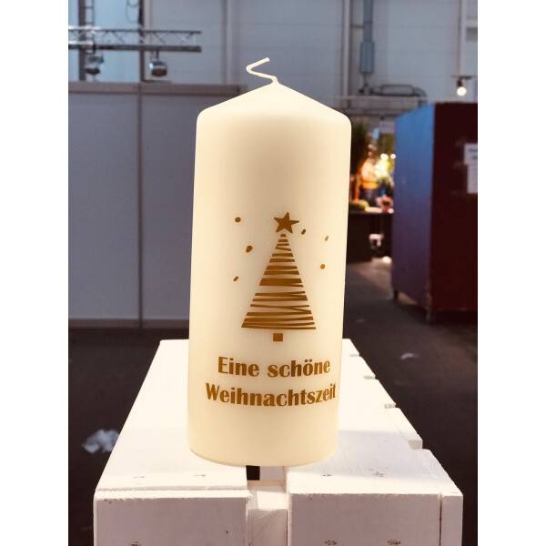 Mea Living Flamme, gold "Eine schöne Weihnachstszeit Baum, Sterne" Bis zu 65% Rabatt