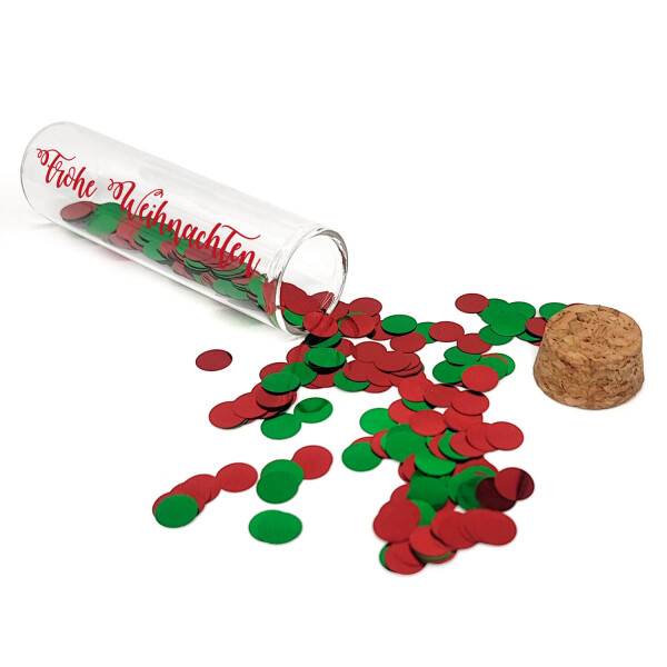 Mea Living Geldgeschenk Röhrchen "FROHE WEIHNACHTEN" Dunkelrot mit rot/grünem Konfetti Bis zu 55% Rabatt