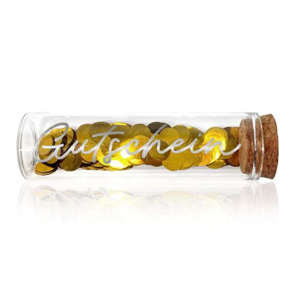 Mea Living Geldgeschenk Röhrchen "GUTSCHEIN" Silber mit goldenem Konfetti Discount Store für neue Produkte