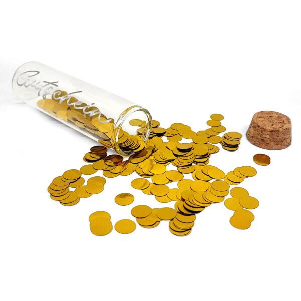 Mea Living Geldgeschenk Röhrchen "GUTSCHEIN" Silber mit goldenem Konfetti Discount Store für neue Produkte
