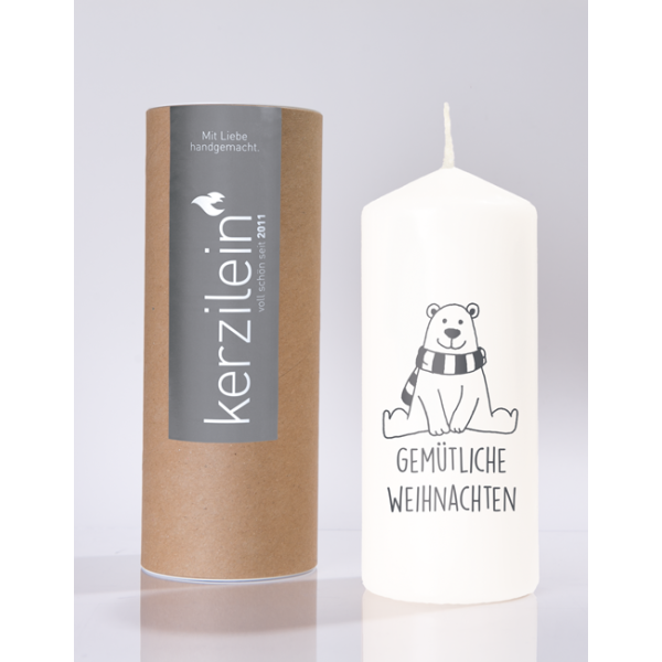Mea Living Flamme, weiß/anthrazit "gemütliche Weihnachten Bär" Nur noch ein Tag übrig
