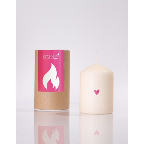 Mea Living Flämmchen, pink "HERZCHEN"