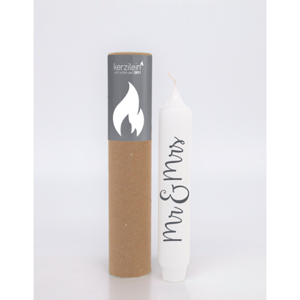Mea Living Stabkerze, weiß/anthrazit "Mr&Mrs" Begrenztes Angebot