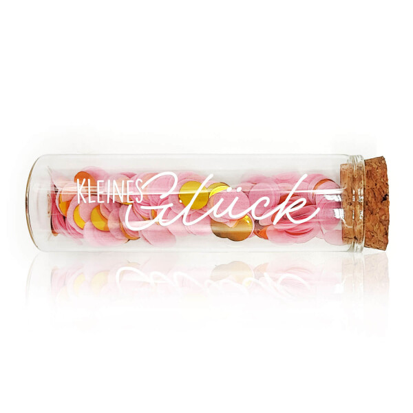 Mea Living Geldgeschenk Röhrchen "KLEINES GLÜCK", Weiß mit rosa Konfetti Osterangebot