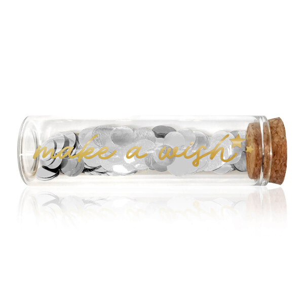 Mea Living Geldgeschenk Röhrchen "MAKE A WISH" Gold mit silbernem Konfetti Valentinstagsangebot
