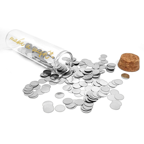 Mea Living Geldgeschenk Röhrchen "MAKE A WISH" Gold mit silbernem Konfetti Valentinstagsangebot