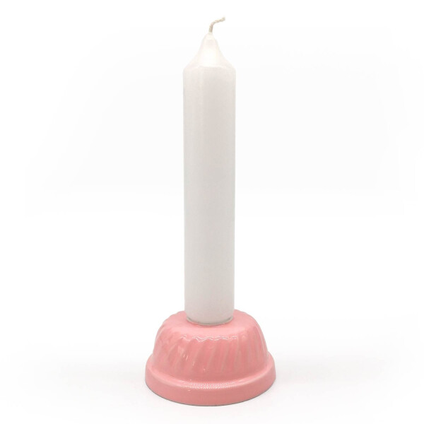 Mea Living Kerzenständer "Gugelhupf" rosa, Ø 7,5cm, Kerzenhalter Große Rabatte