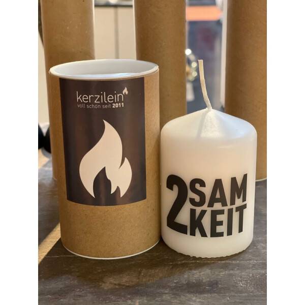 Mea Living Flämmchen, weiß/anthrazit "2SAMKEIT" Fabrikladen