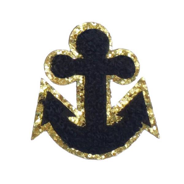 Mea Living Sticker "Anker" schwarz/gold Glitter