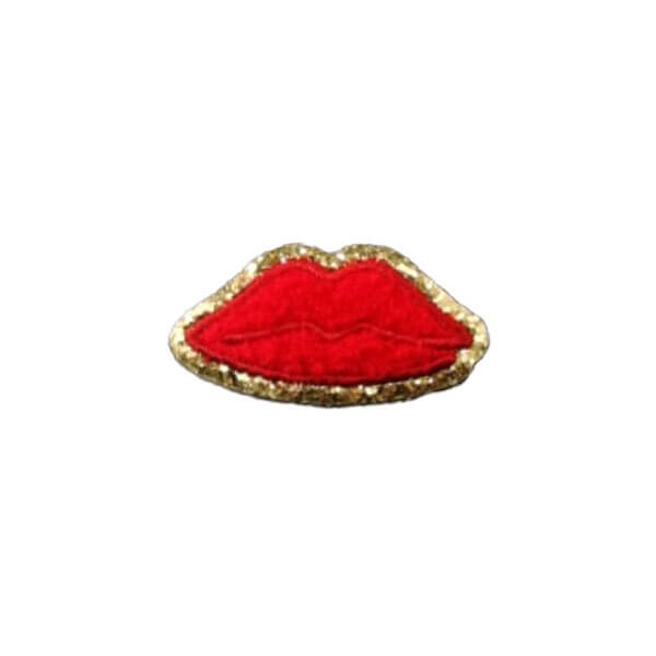 Mea Living Sticker "Lippen" rot/gold Glitter