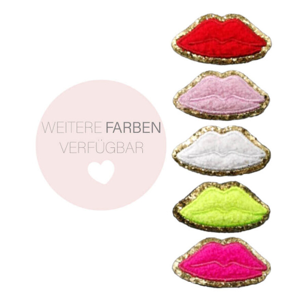 Mea Living Sticker "Lippen" rot/gold Glitter Sonderangebot