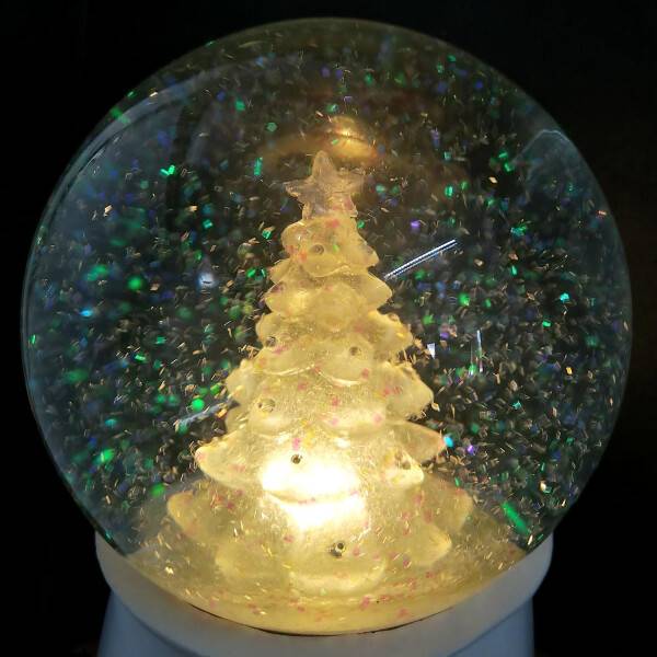Mea Living Schneekugel, weißer Fuß mit LED Saisonschlussverkauf