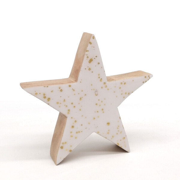 Mea Living Holzstern weiß/gold L - 20cm Osterangebot